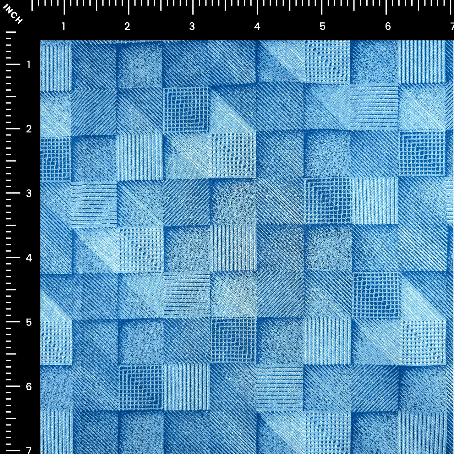 Opulent Textured Mosaic Printed Satin Fabric