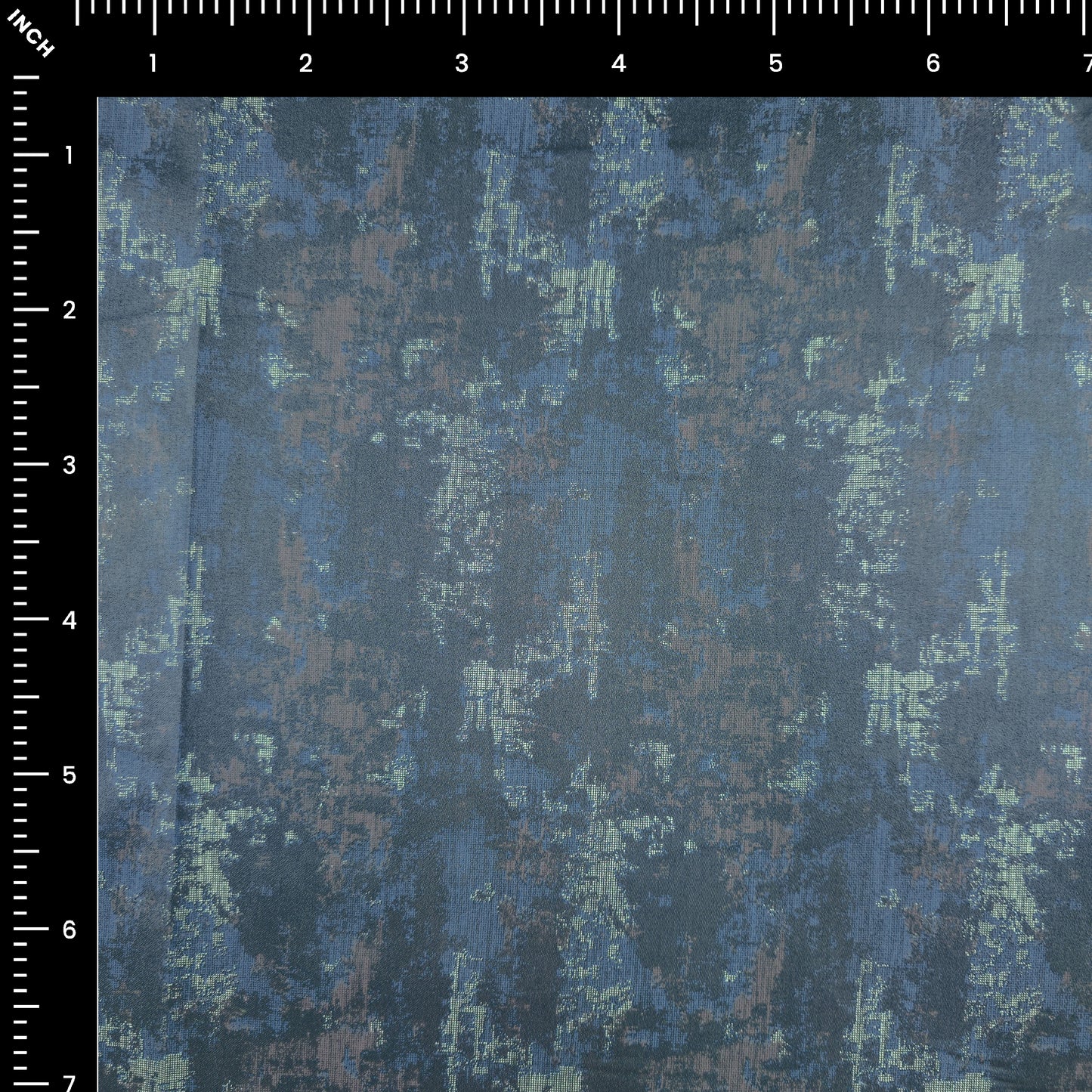 Midnight Abstract Texture Satin Fabric