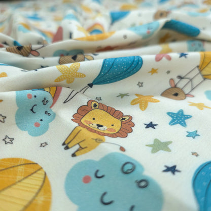 Skybound Dreams Printed Poplin Fabric