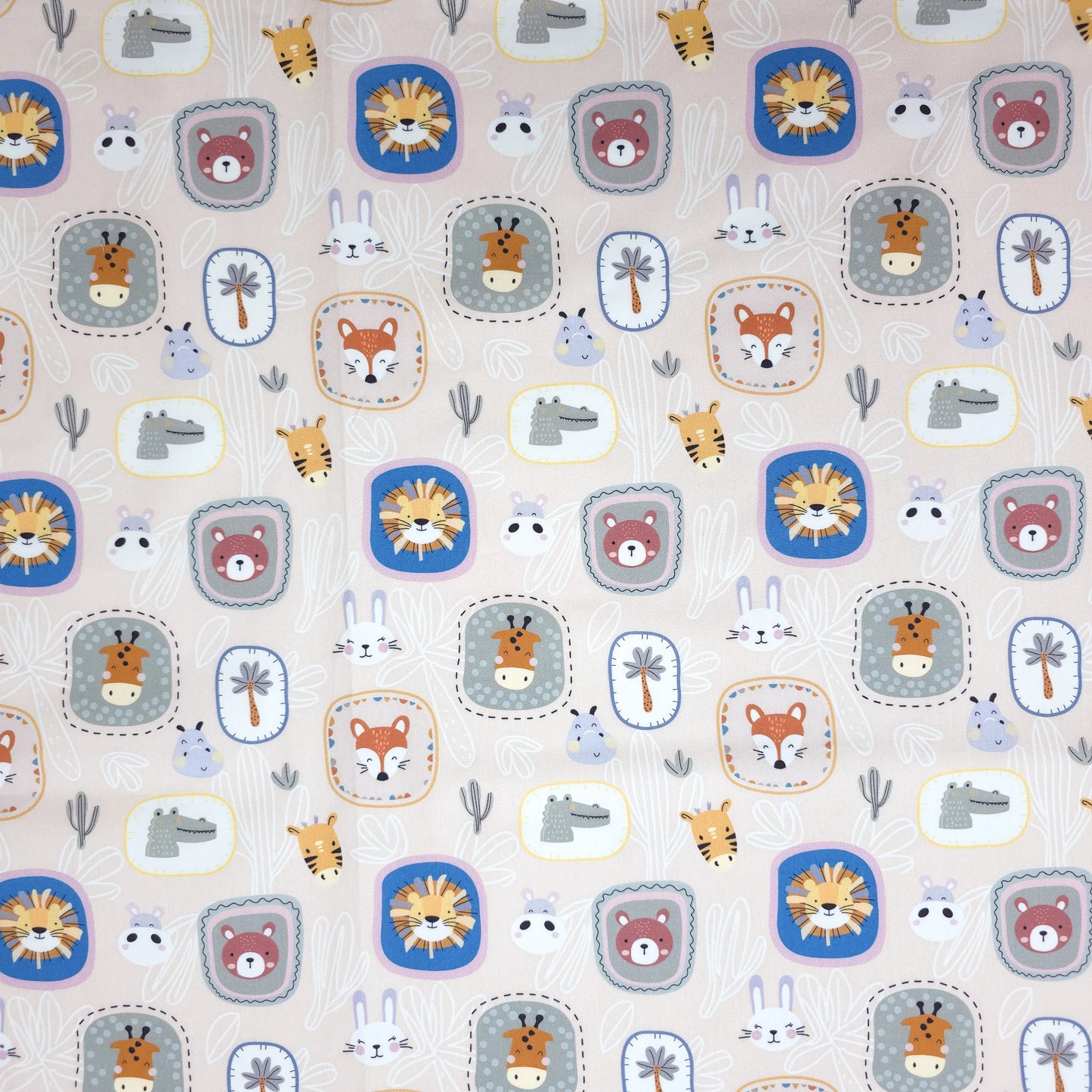 Safari Friends Printed Poplin Fabric
