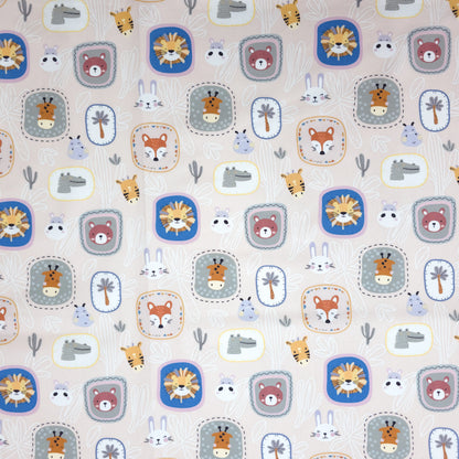 Safari Friends Printed Poplin Fabric