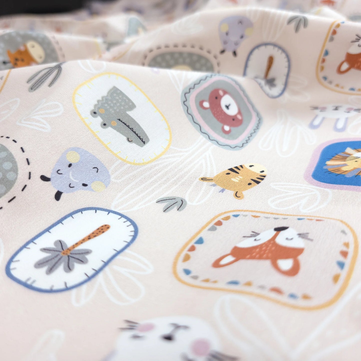 Safari Friends Printed Poplin Fabric