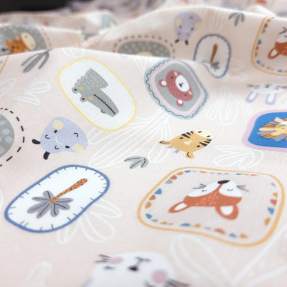 Safari Friends Printed Poplin Fabric