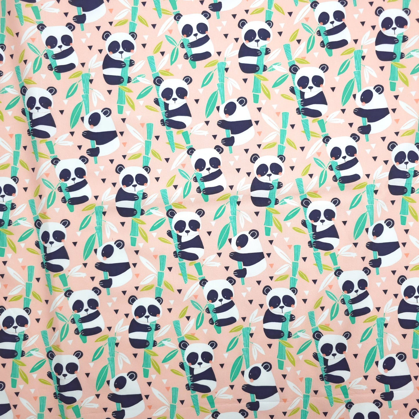 Panda Picnic Printed Poplin Fabric