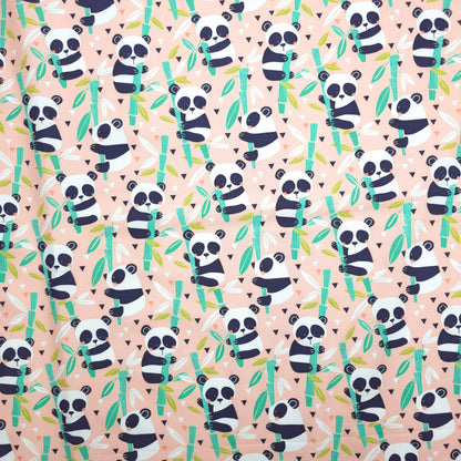 Panda Picnic Printed Poplin Fabric