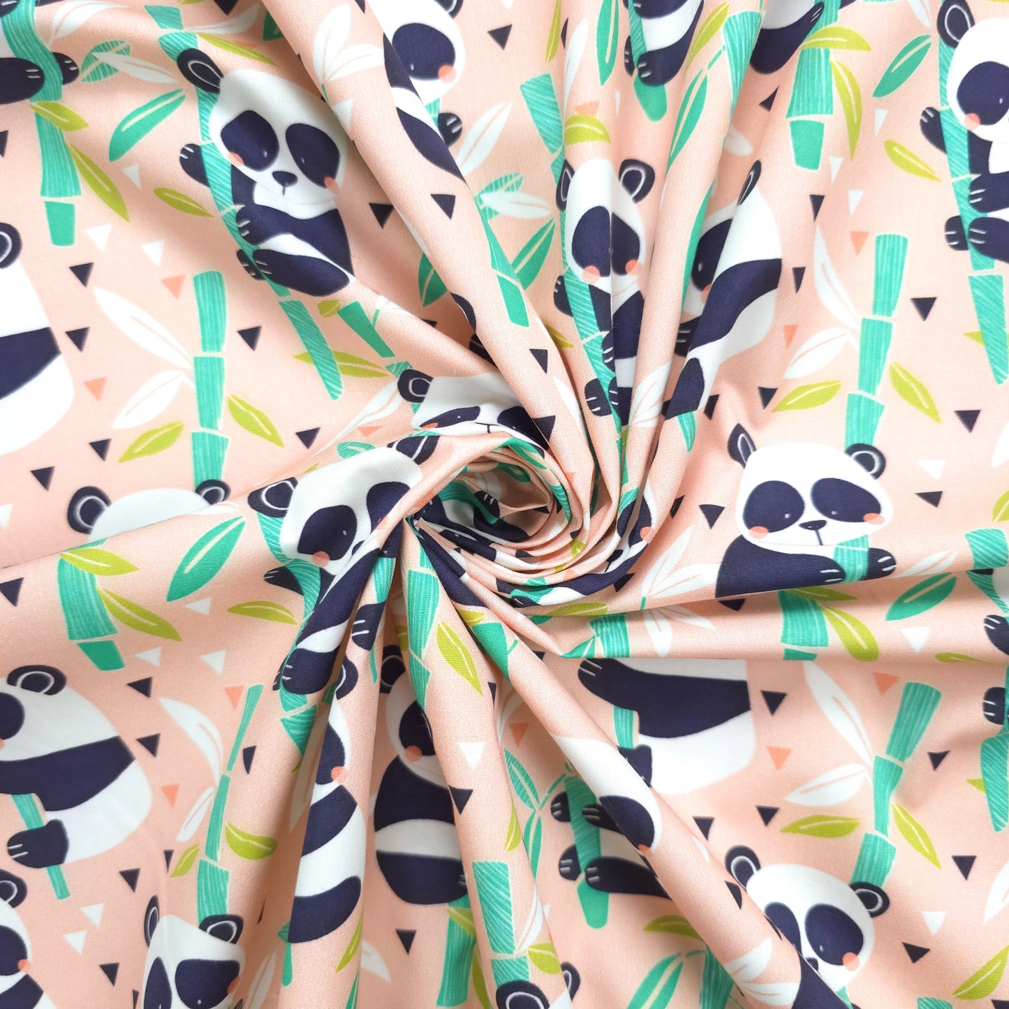Panda Picnic Printed Poplin Fabric