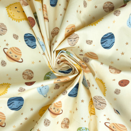 Cosmic Adventure Printed Poplin Fabric