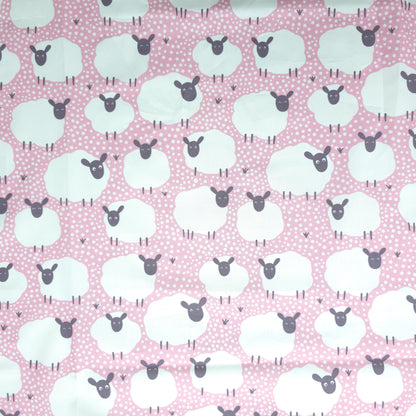 Dreamy Sheep Meadow Printed Poplin Fabric