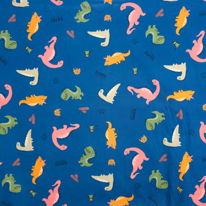 Roaring Dino Adventure Printed Poplin Fabric