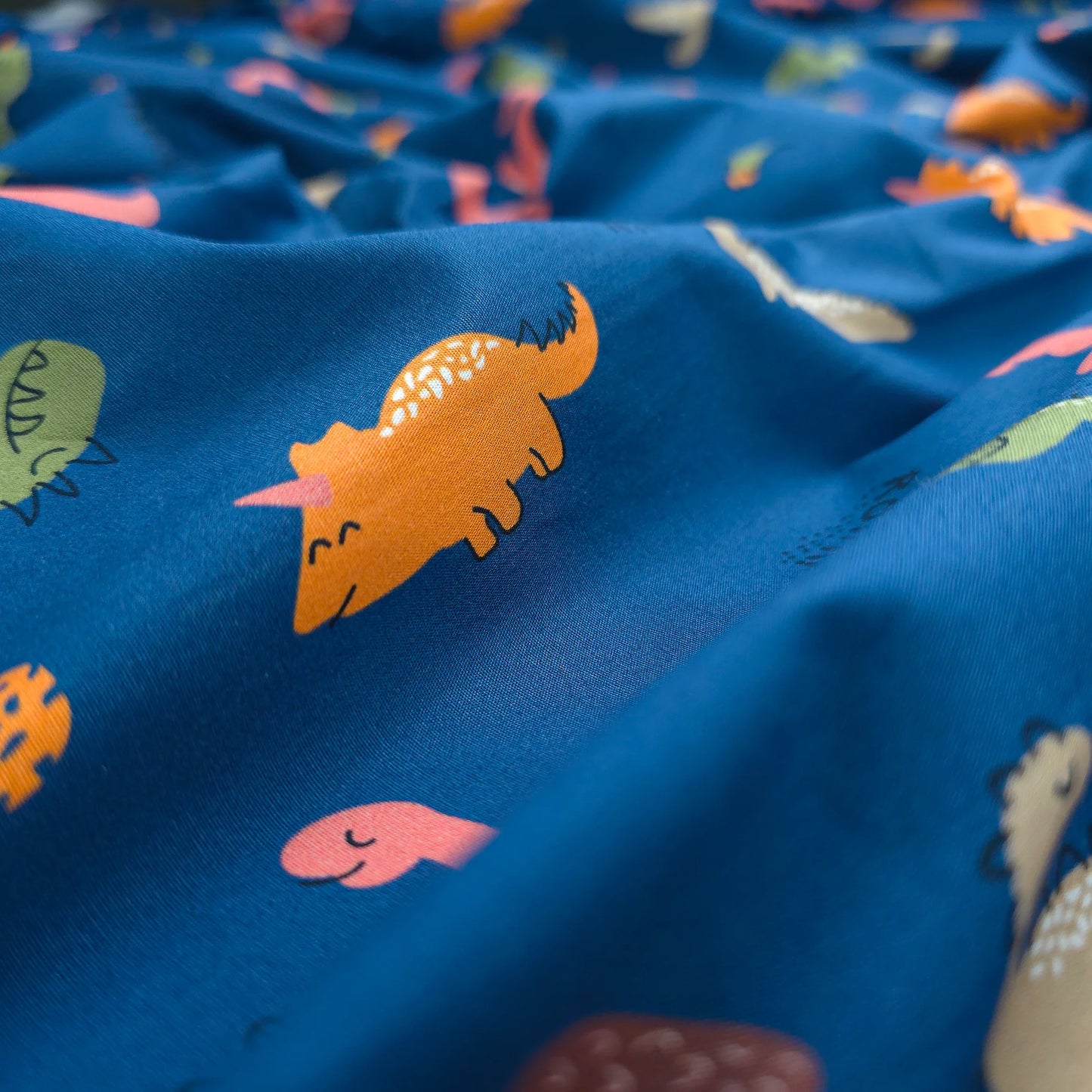 Roaring Dino Adventure Printed Poplin Fabric