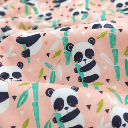Panda Picnic Printed Poplin Fabric