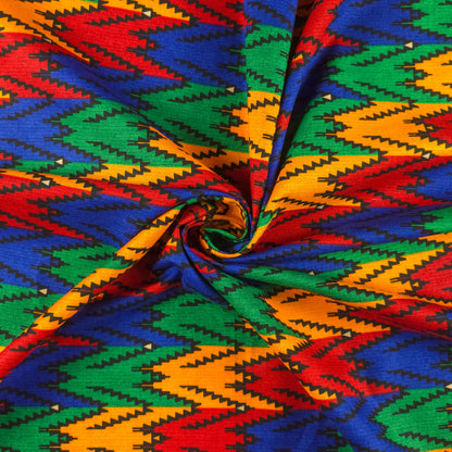 Tribal Dhaka Geometric Poplin Fabric