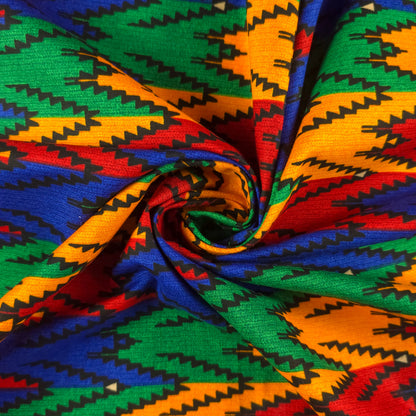Tribal Dhaka Geometric Poplin Fabric