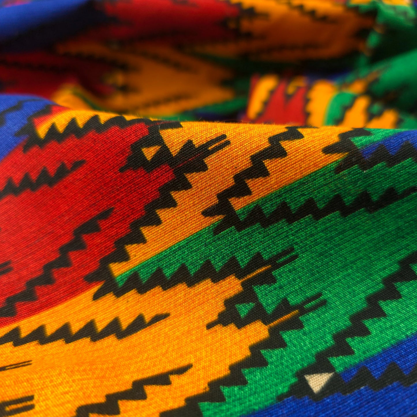 Tribal Dhaka Geometric Poplin Fabric