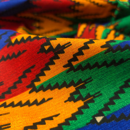 Tribal Dhaka Geometric Poplin Fabric