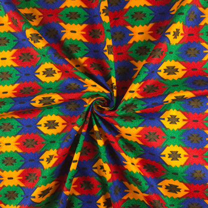 Artisan Dhaka Pattern Printed Fabric