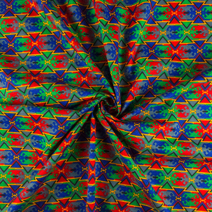 Ethnic Geometric Dhaka Poplin Fabric