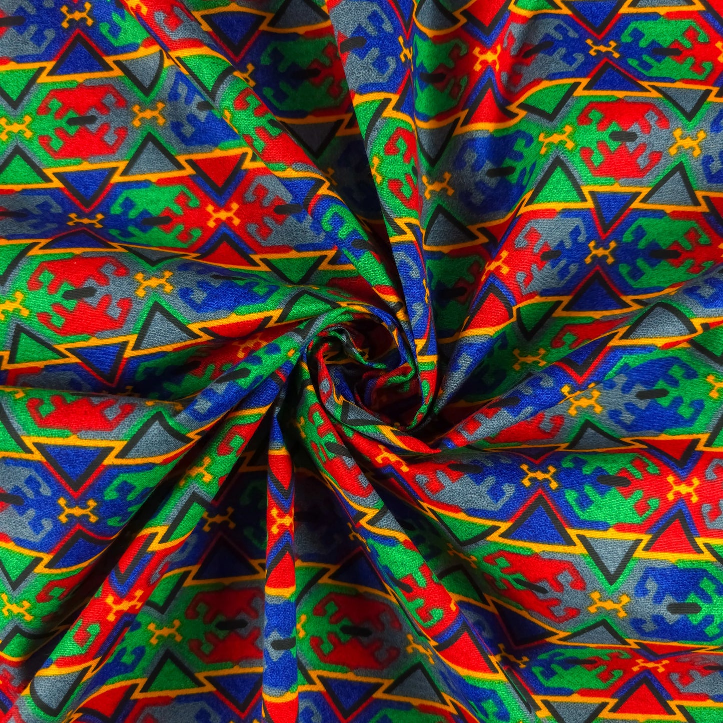 Ethnic Geometric Dhaka Poplin Fabric