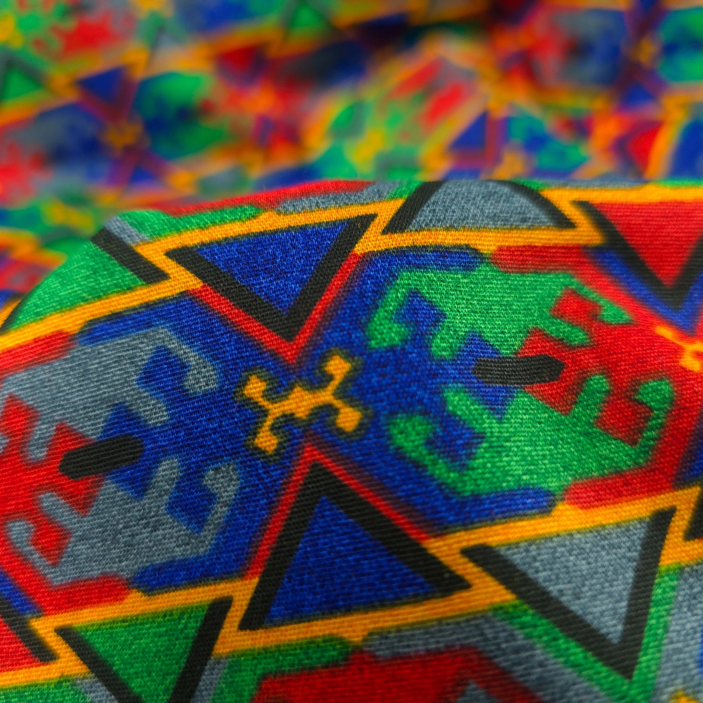 Ethnic Geometric Dhaka Poplin Fabric