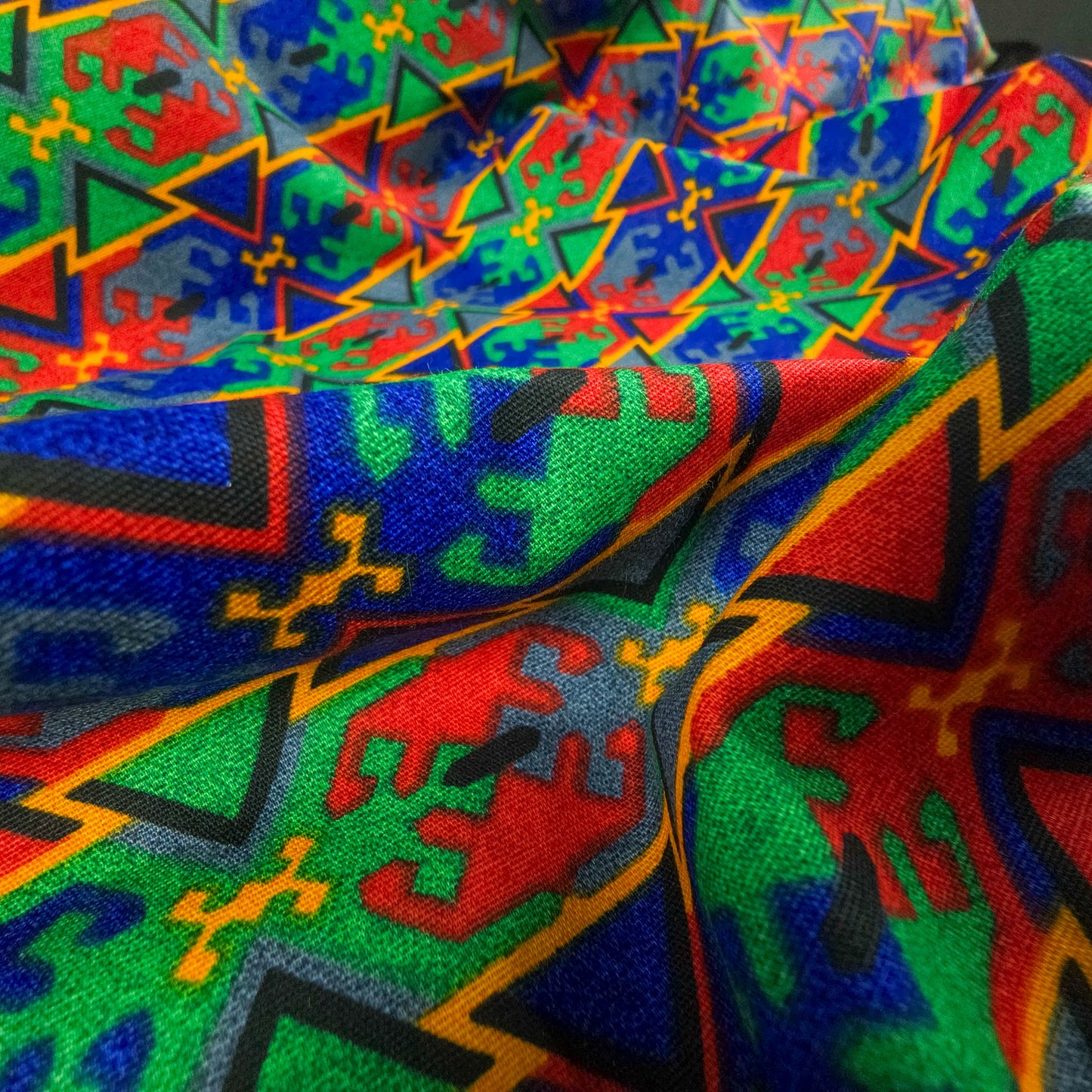 Ethnic Geometric Dhaka Poplin Fabric