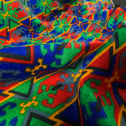 Ethnic Geometric Dhaka Poplin Fabric
