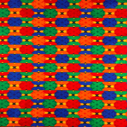 Traditional Nepali Geometric Poplin Fabric