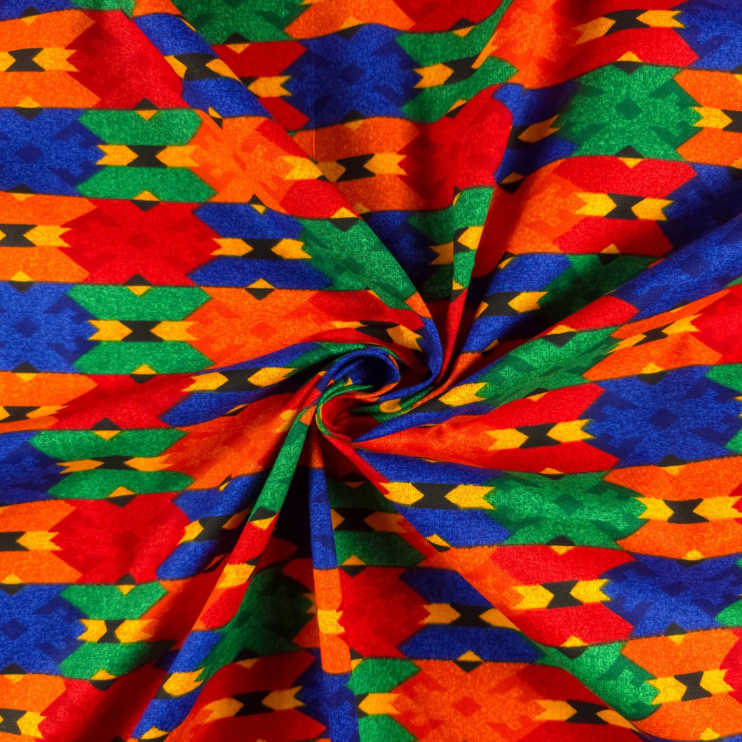 Traditional Nepali Geometric Poplin Fabric