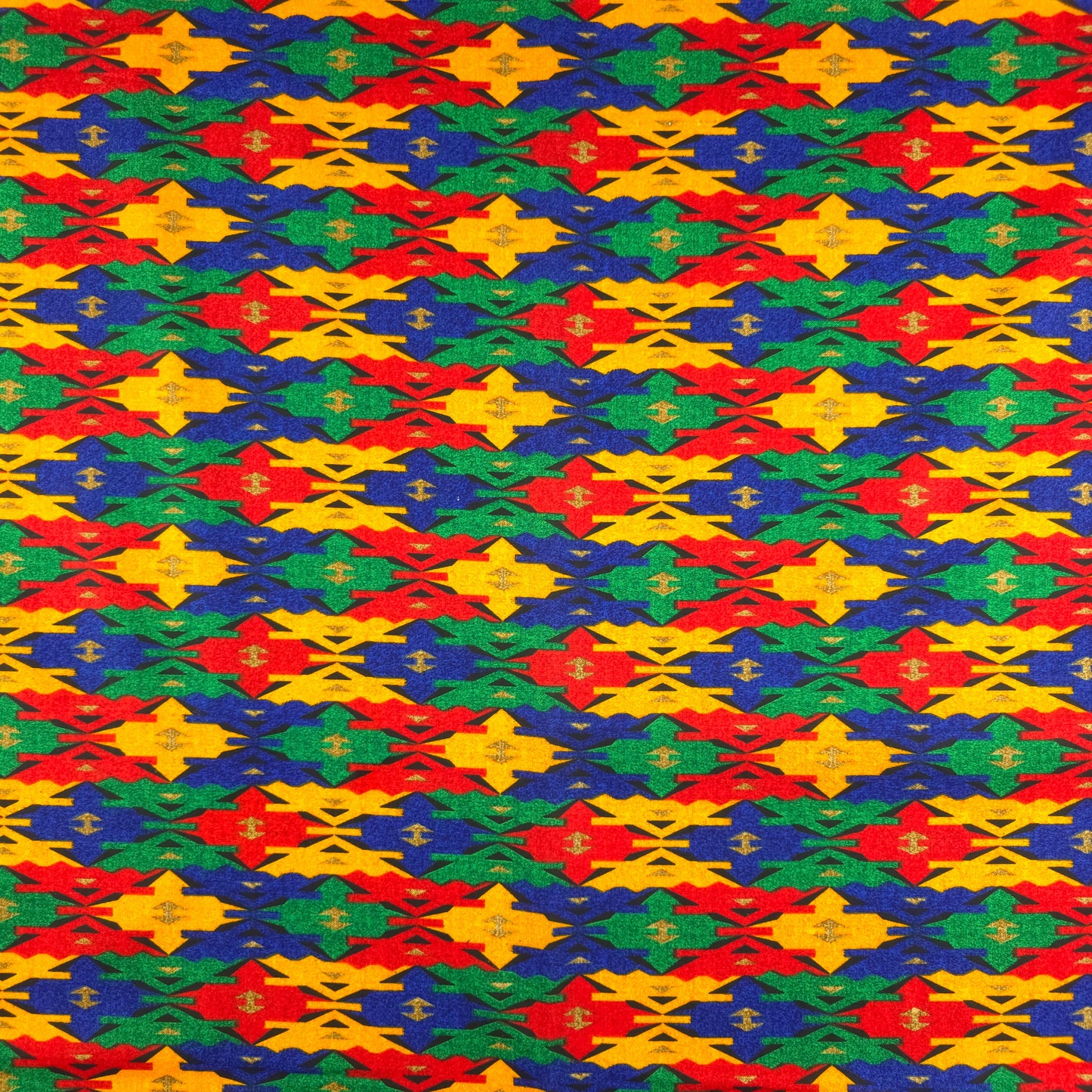 Vibrant Nepali Dhaka Poplin Fabric