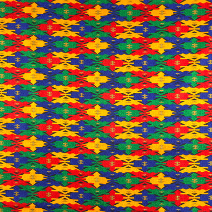 Vibrant Nepali Dhaka Poplin Fabric