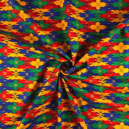 Vibrant Nepali Dhaka Poplin Fabric