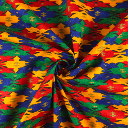 Vibrant Nepali Dhaka Poplin Fabric