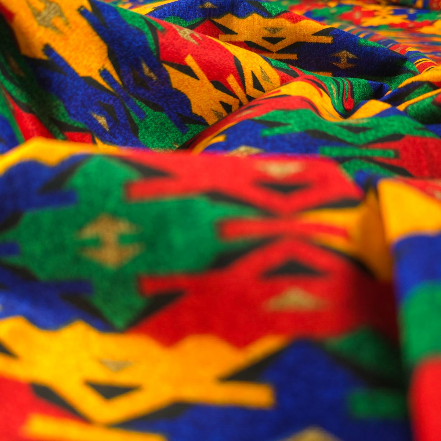 Vibrant Nepali Dhaka Poplin Fabric