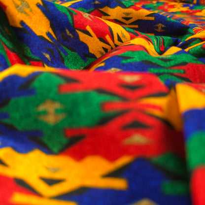 Vibrant Nepali Dhaka Poplin Fabric