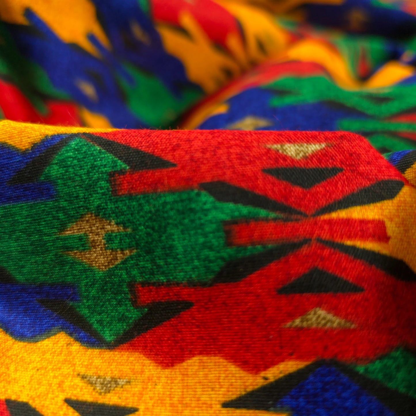 Vibrant Nepali Dhaka Poplin Fabric
