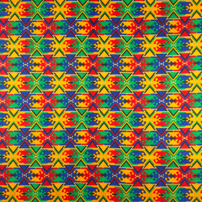 Traditional Folk Dhaka Printed Fabric