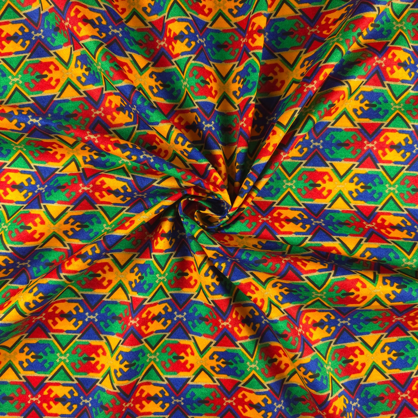 Traditional Folk Dhaka Printed Fabric
