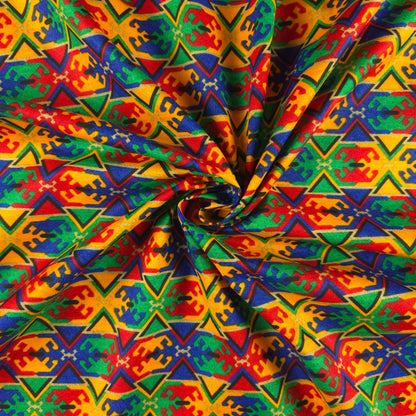 Traditional Folk Dhaka Printed Fabric