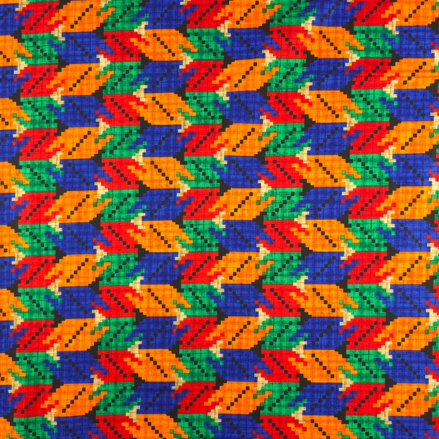 Cultural Dhaka Geometric Poplin Fabric