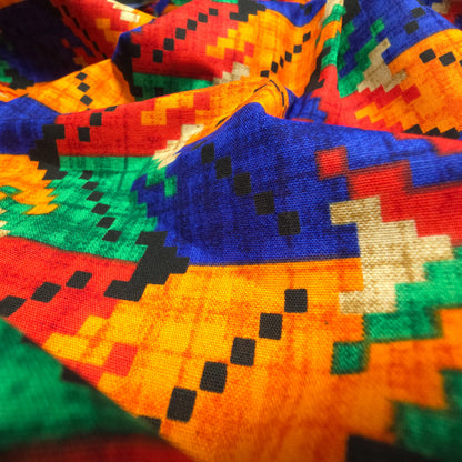 Cultural Dhaka Geometric Poplin Fabric