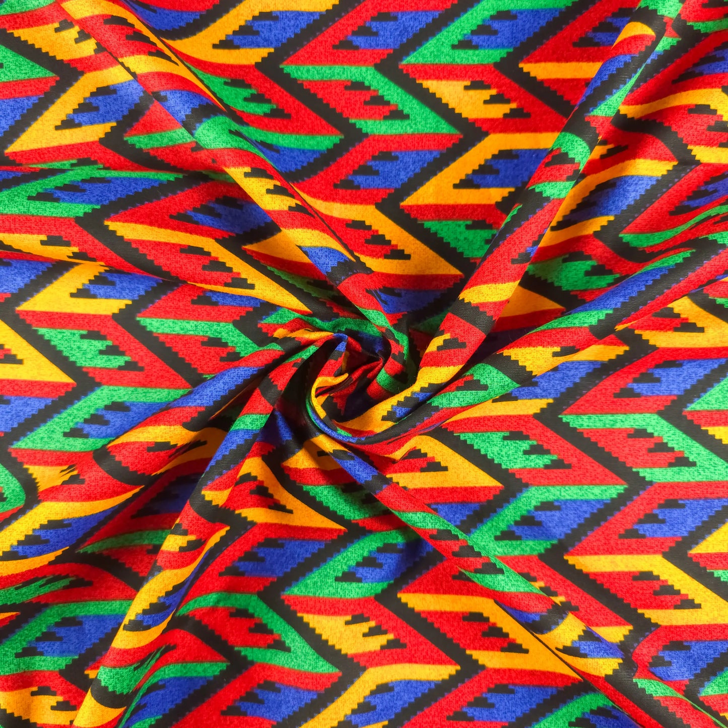 Traditional Dhaka Geometric Printed Poplin Fabric