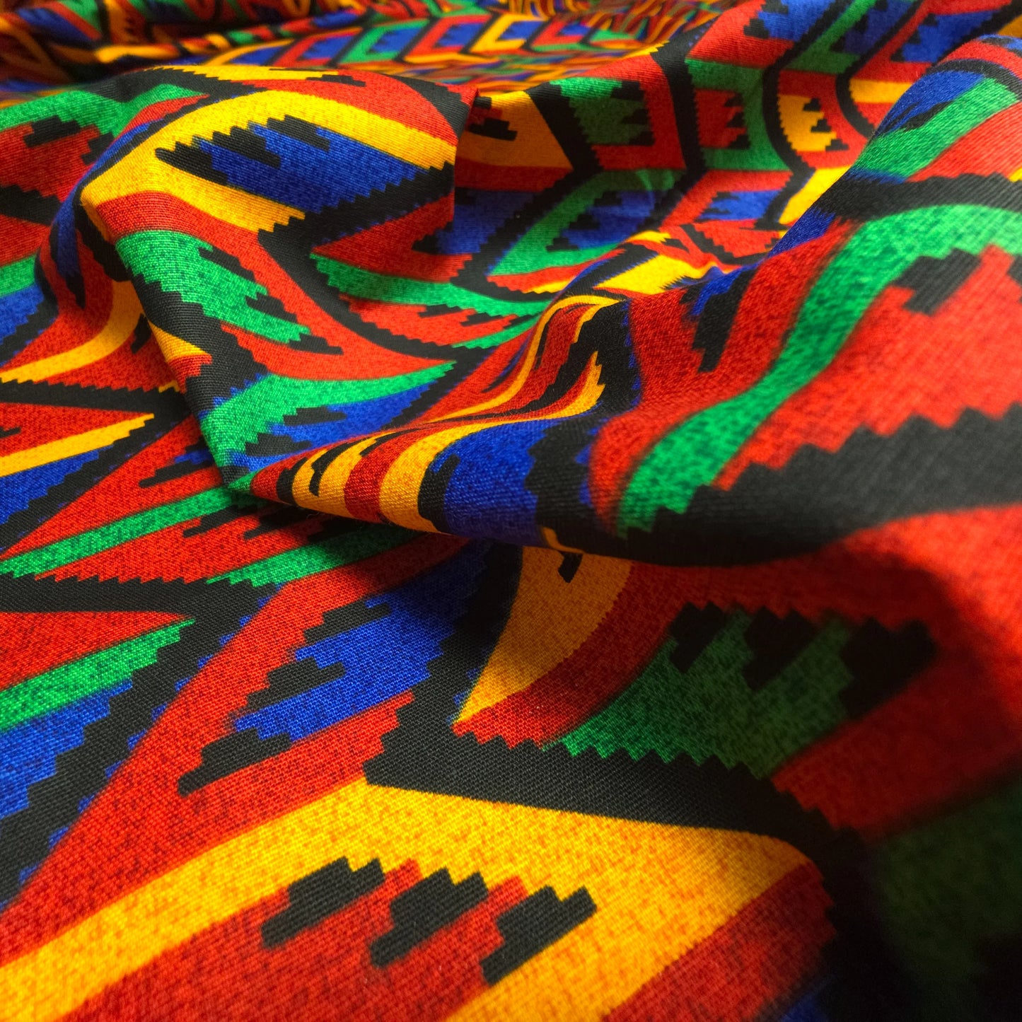 Traditional Dhaka Geometric Printed Poplin Fabric