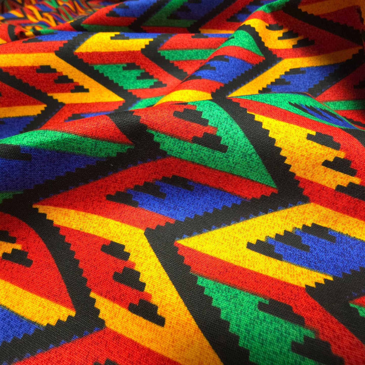 Traditional Dhaka Geometric Printed Poplin Fabric