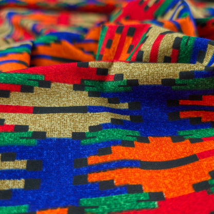 Mountain Inspired Dhaka Print Fabric