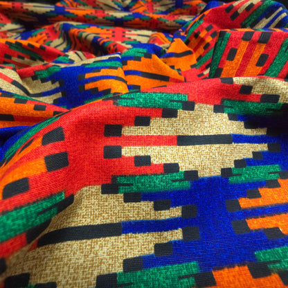 Mountain Inspired Dhaka Print Fabric