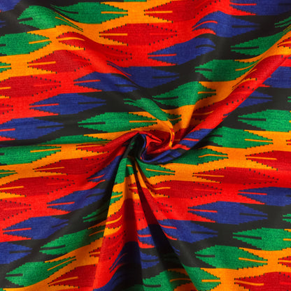 Bold Nepali Dhaka Printed Poplin Fabric