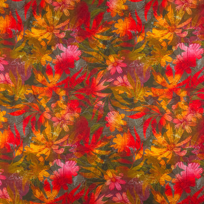 Wild Meadow Floral Printed Rayon Fabric