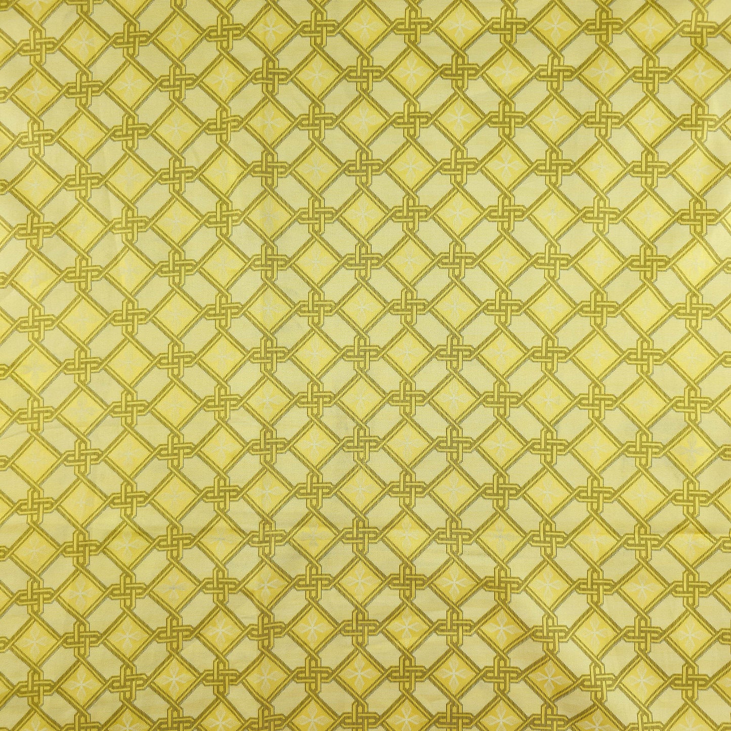 Azure Crest Printed Satin Fabric
