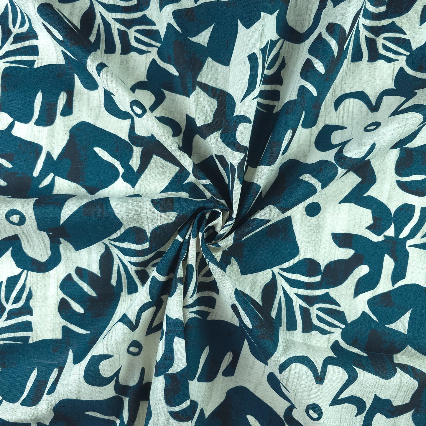 Abstract Foliage Cotton Flex Fabric - Kapaas Fabrics