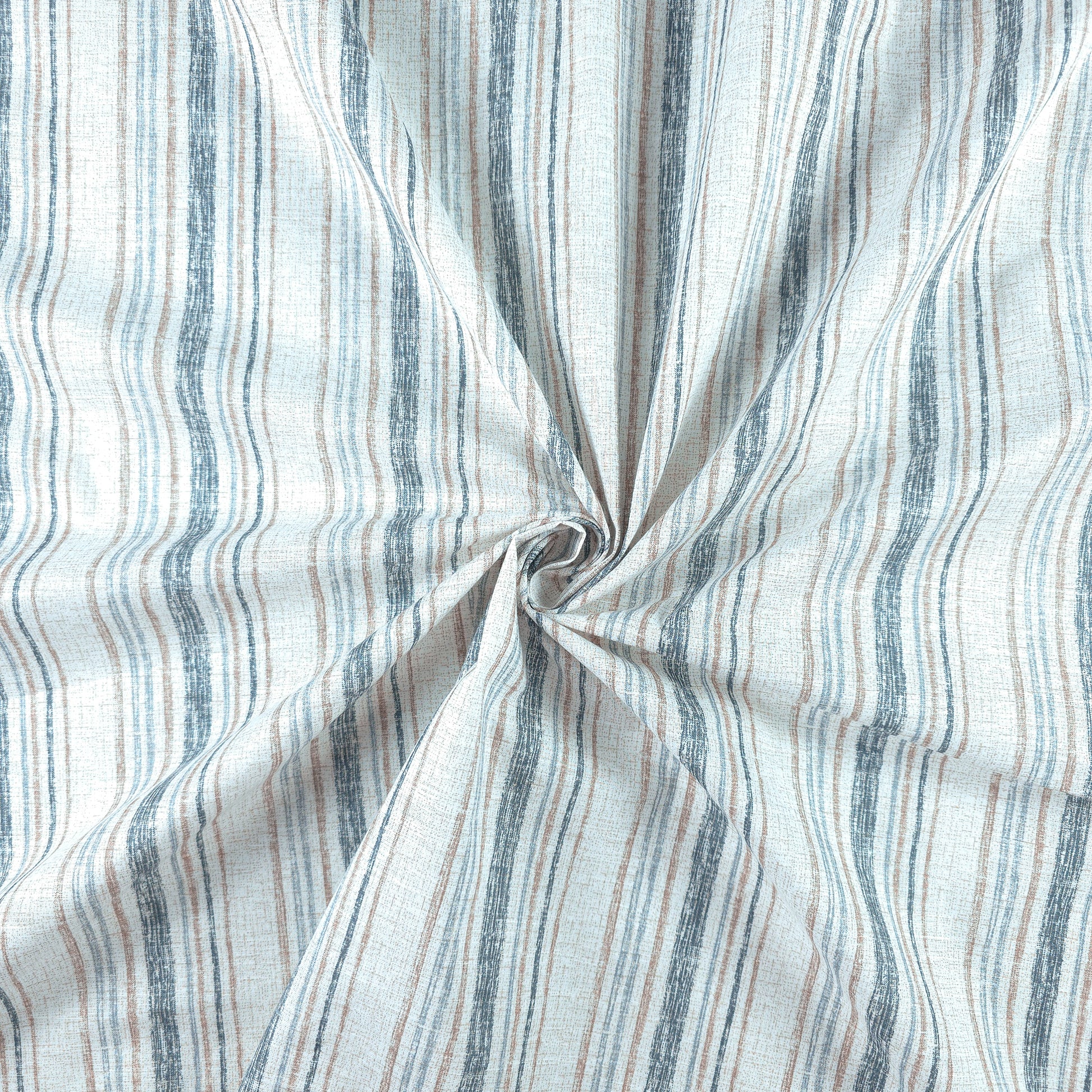 Woven Stripe Printed Slub Fabric - Kapaas Fabrics