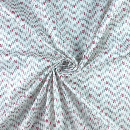 Modern Chevron Fusion Printed Satin Fabric